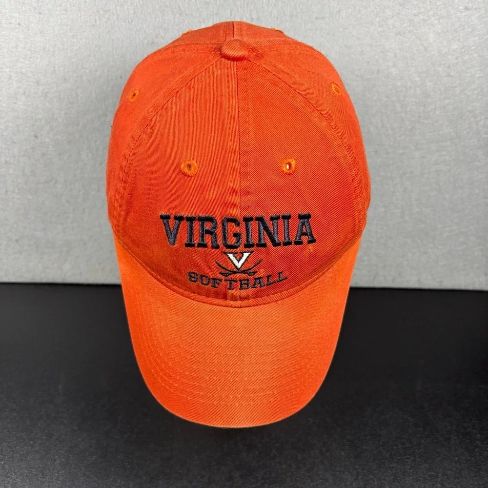 University of Virginia Cavaliers Softball Hat Orange Legact Strap Back Cap UVA